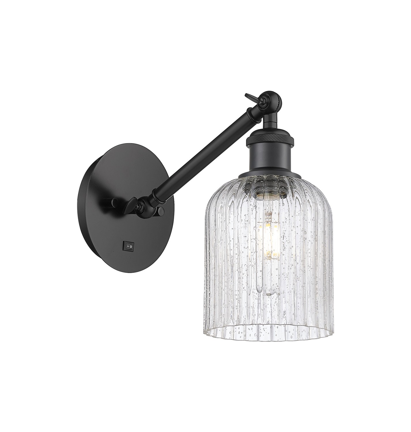 One Light Wall Sconce by Innovations - Ballston Collection, Matte Black Finish - 317-1W-BK-G559-5SDY
