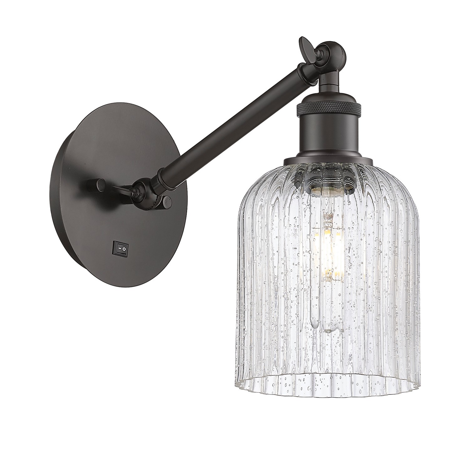 One Light Wall Sconce by Innovations - Ballston Collection, Oil Rubbed Bronze Finish - 317-1W-OB-G559-5SDY