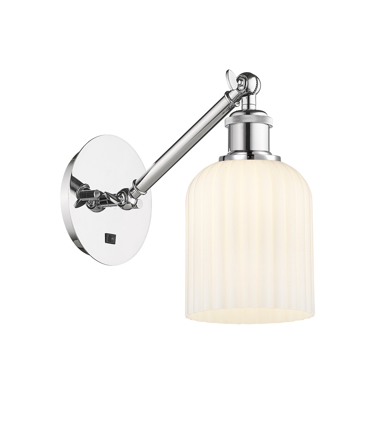 One Light Wall Sconce by Innovations - Ballston Collection, Polished Chrome Finish - 317-1W-PC-G559-5GWH
