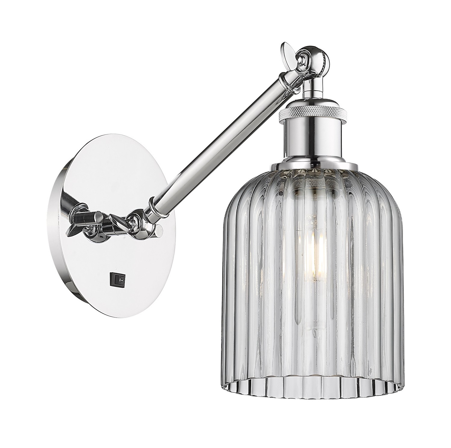 One Light Wall Sconce by Innovations - Ballston Collection, Polished Chrome Finish - 317-1W-PC-G559-5SM