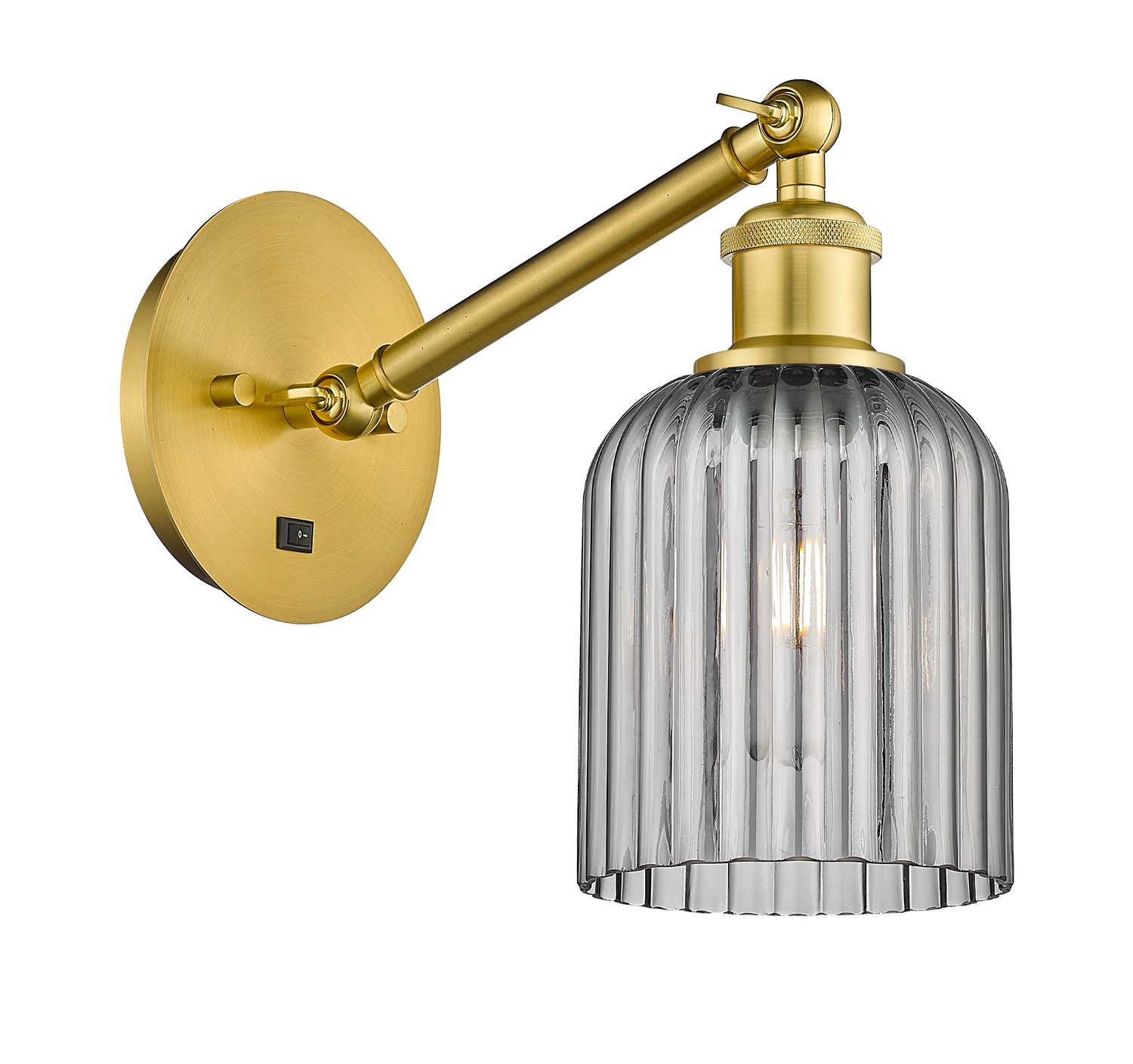 One Light Wall Sconce by Innovations - Ballston Collection, Satin Gold Finish - 317-1W-SG-G559-5SM