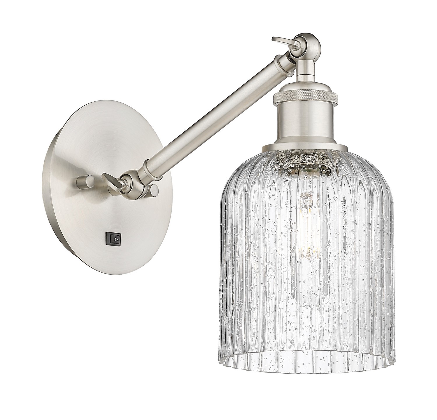 One Light Wall Sconce by Innovations - Ballston Collection, Brushed Satin Nickel Finish - 317-1W-SN-G559-5SDY