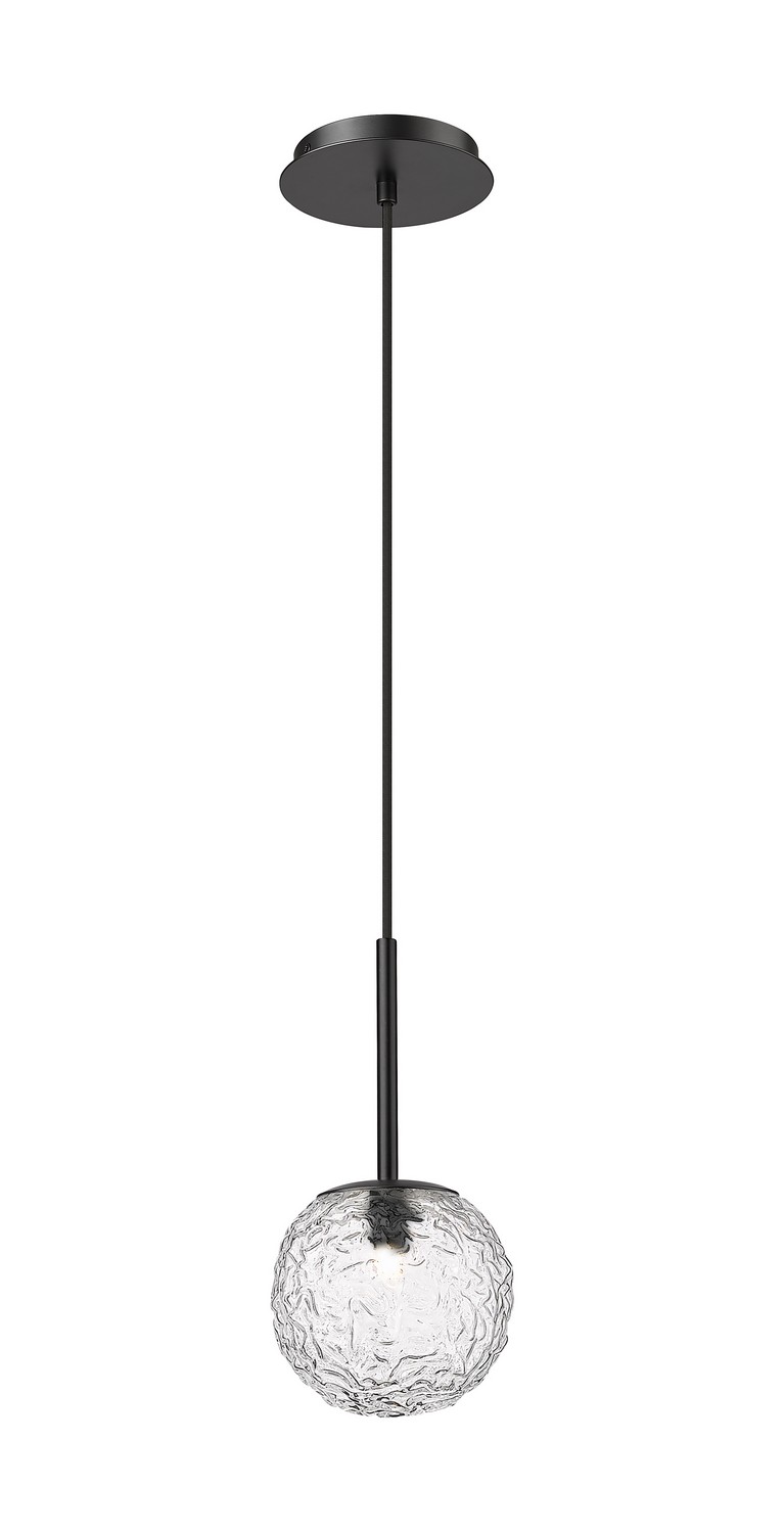 One Light Mini Pendant by Innovations - Downtown Urban Collection, Matte Black Finish - 320-1P-BK-G320-6CL-BK