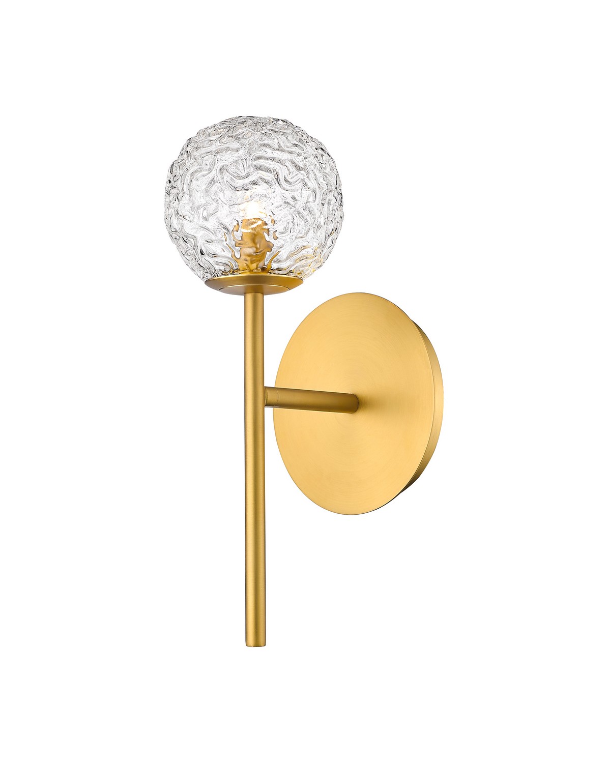 One Light Wall Sconce by Innovations - Downtown Urban Collection, Brushed Brass Finish - 320-1W-BB-G320-5CL-BB