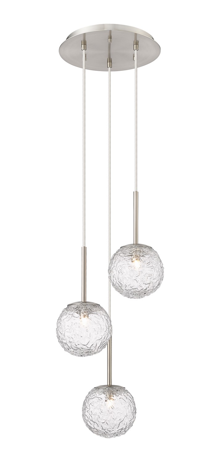 Three Light Pendant by Innovations - Downtown Urban Collection, Brushed Satin Nickel Finish - 320-3P-SN-G320-6CL-SN