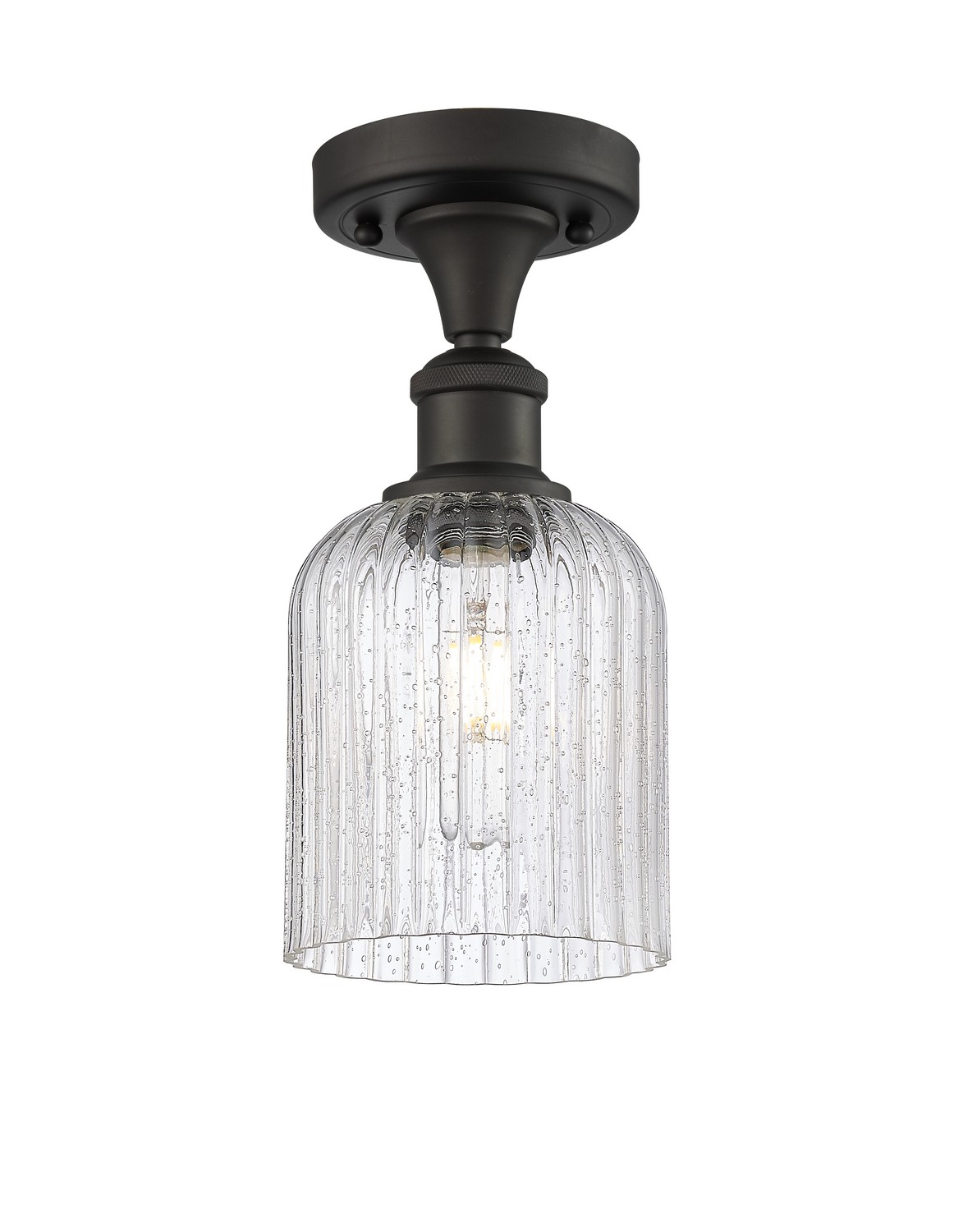 One Light Semi-Flush Mount by Innovations - Ballston Collection, Oil Rubbed Bronze Finish - 516-1C-OB-G559-5SDY