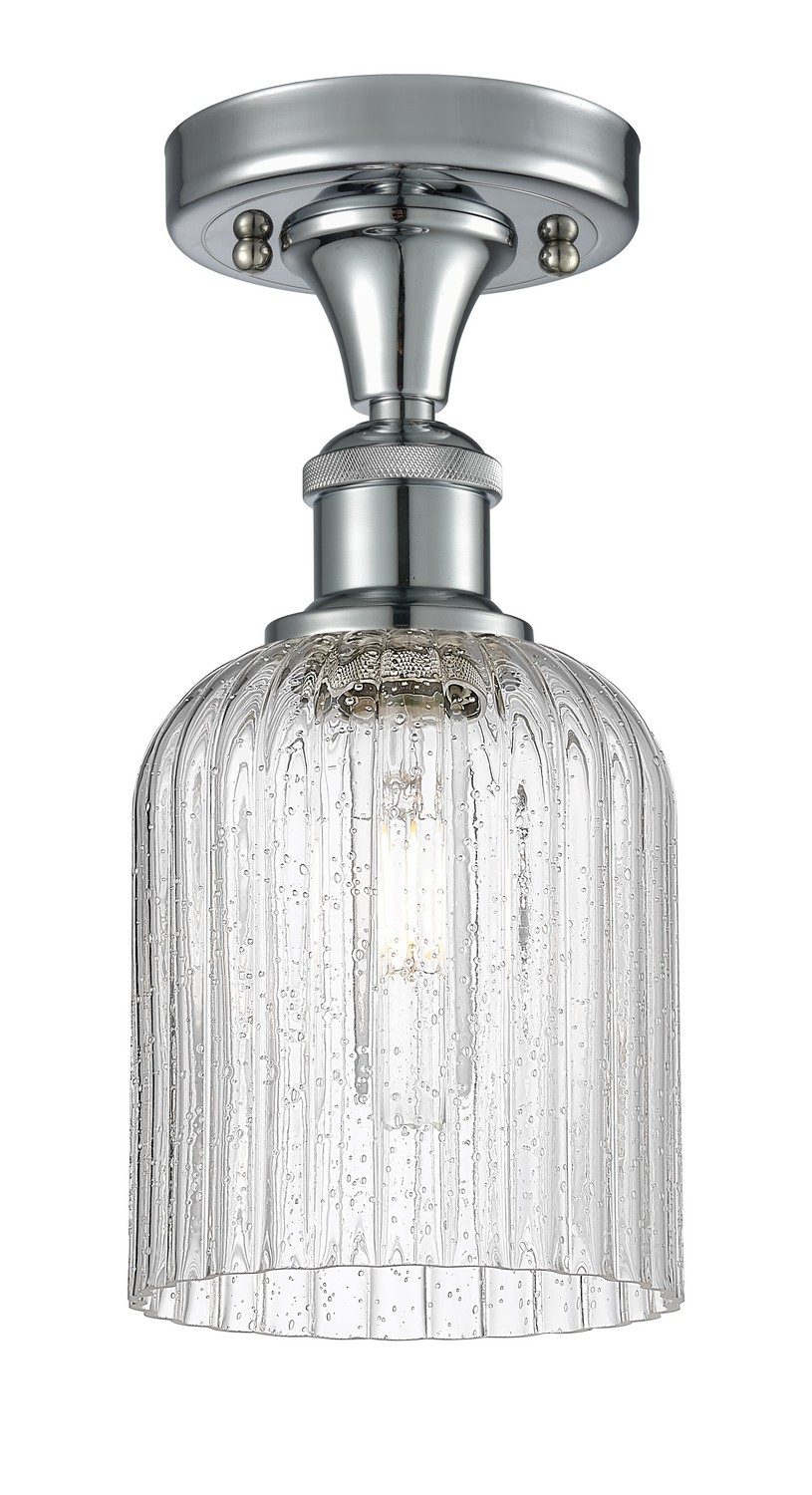 One Light Semi-Flush Mount by Innovations - Ballston Collection, Polished Chrome Finish - 516-1C-PC-G559-5SDY