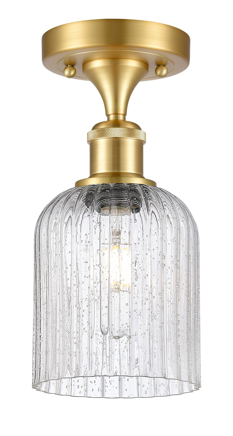 One Light Semi-Flush Mount by Innovations - Ballston Collection, Satin Gold Finish - 516-1C-SG-G559-5SDY