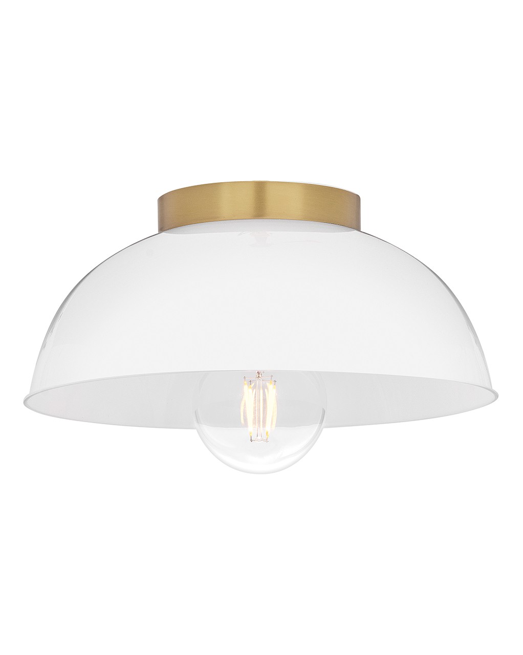 Photos - Chandelier / Lamp Lark Lacquered Brass LED Flush Mount from the Stu Collection 83301LCB-CO 