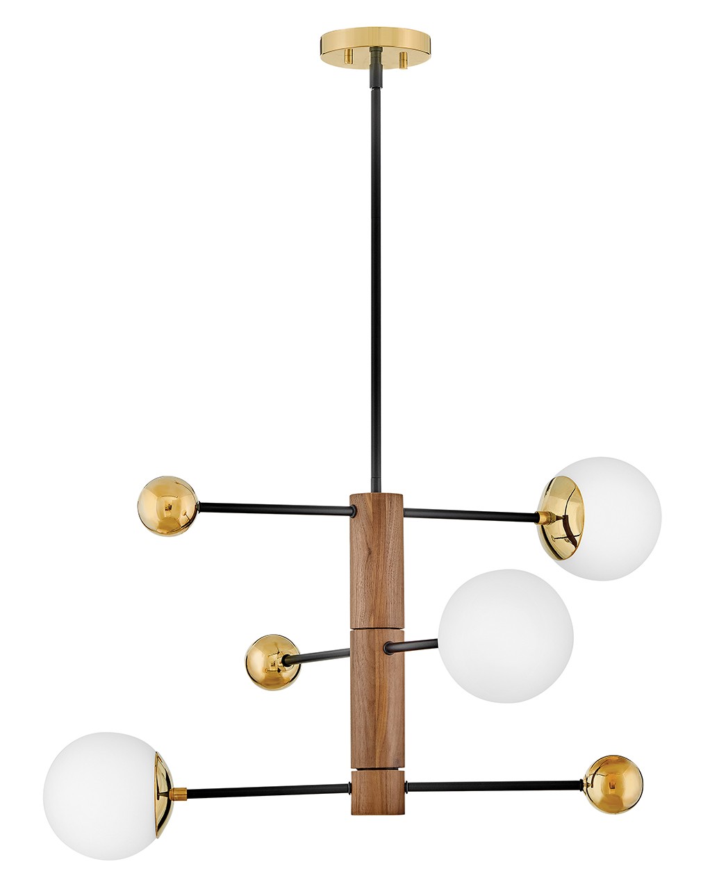Photos - Chandelier / Lamp Lark Bright Brass LED Chandelier from the Auggie Collection 83573BBR