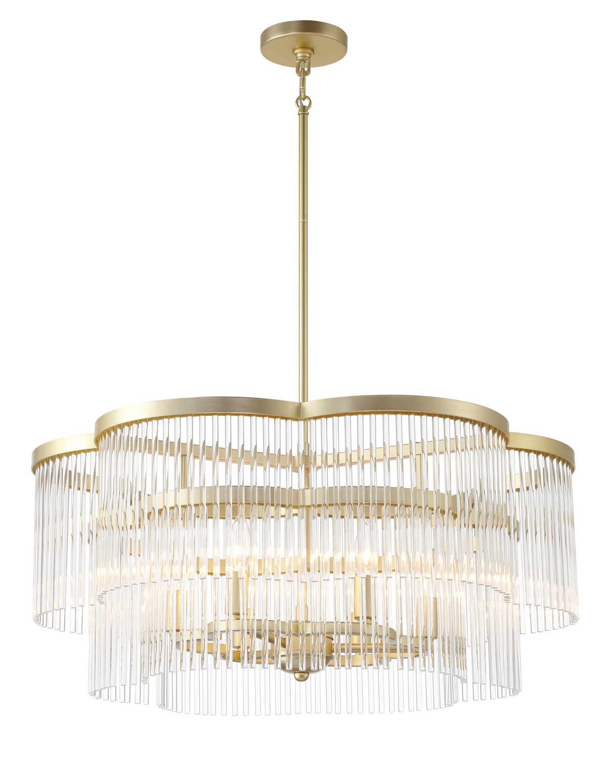 Heirloom Brass Six Light Pendant from the Azura Collection