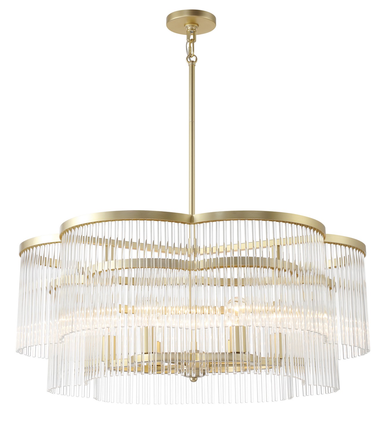 Heirloom Brass Six Light Pendant from the Azura Collection