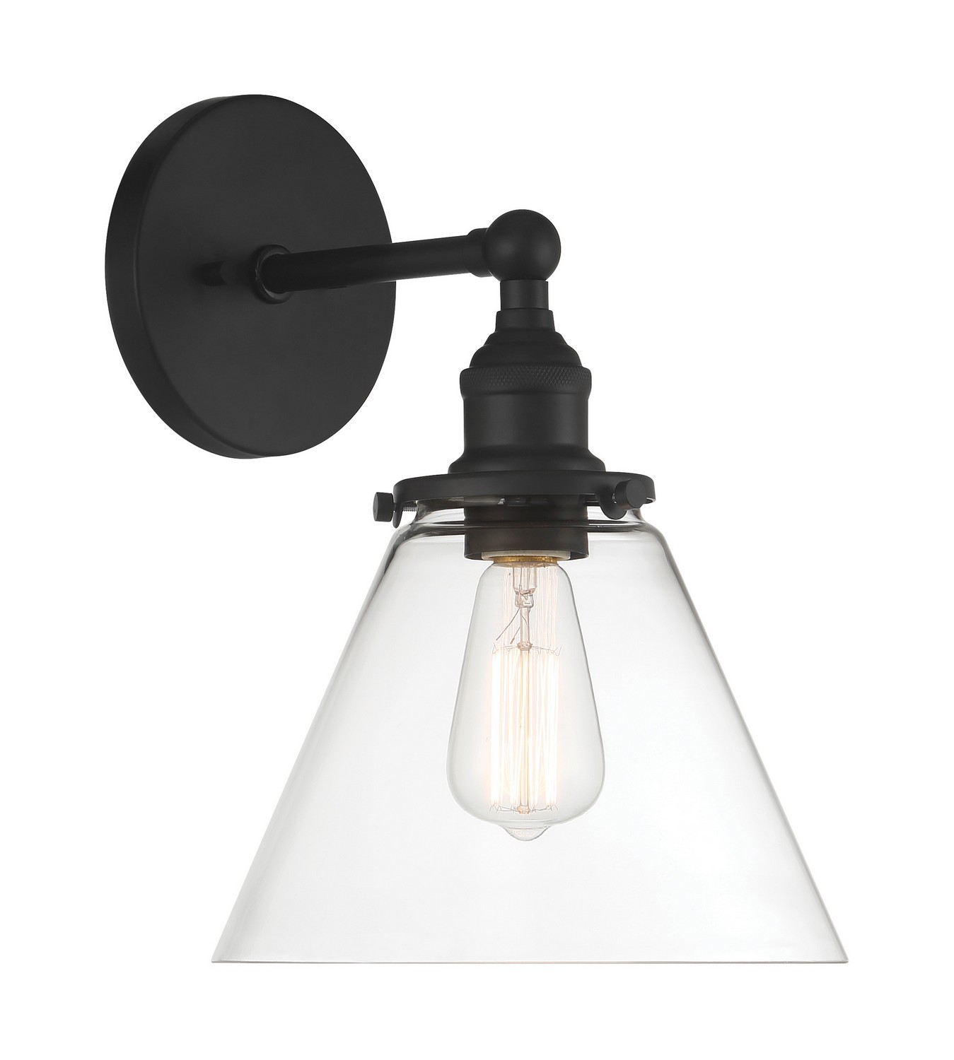 Minka-Lavery 5680-66A Barwell 1 Light 10 inch Coal Black Bath Vanity Light Wall Light