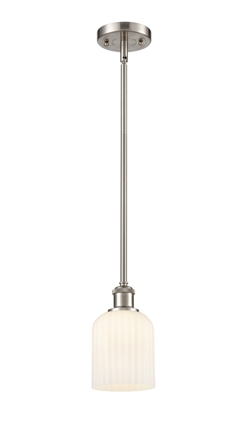 One Light Mini Pendant by Innovations - Ballston Collection, Brushed Satin Nickel Finish - 516-1S-SN-G559-5GWH