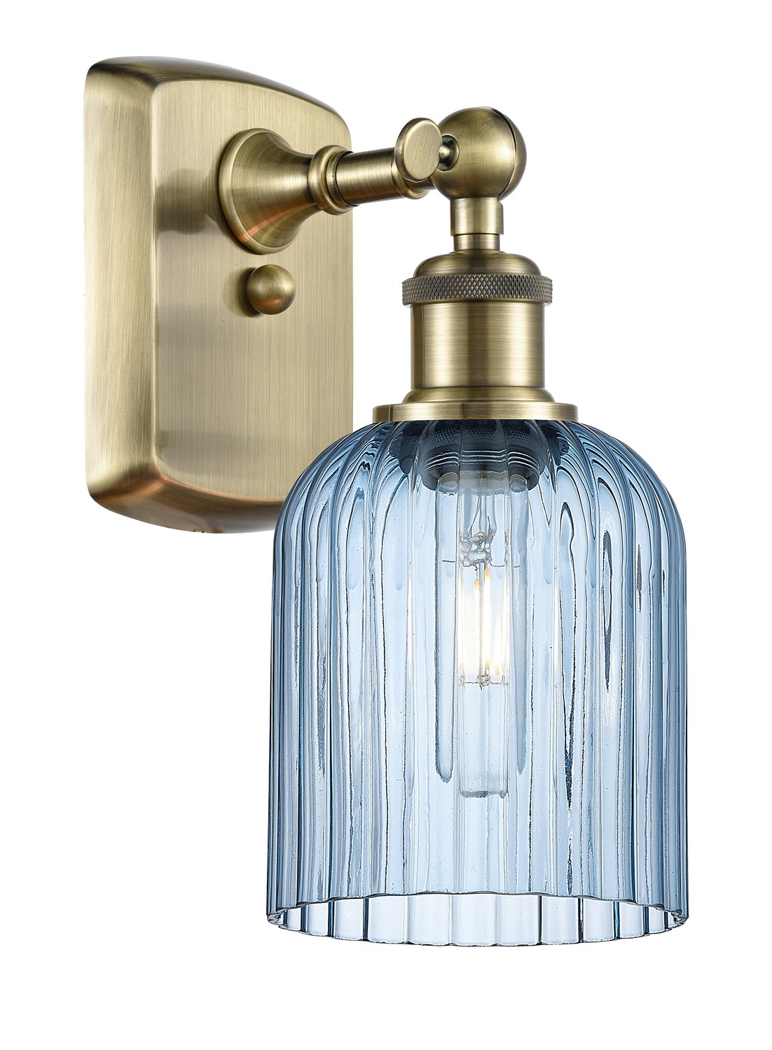One Light Wall Sconce by Innovations - Ballston Collection, Antique Brass Finish - 516-1W-AB-G559-5BL