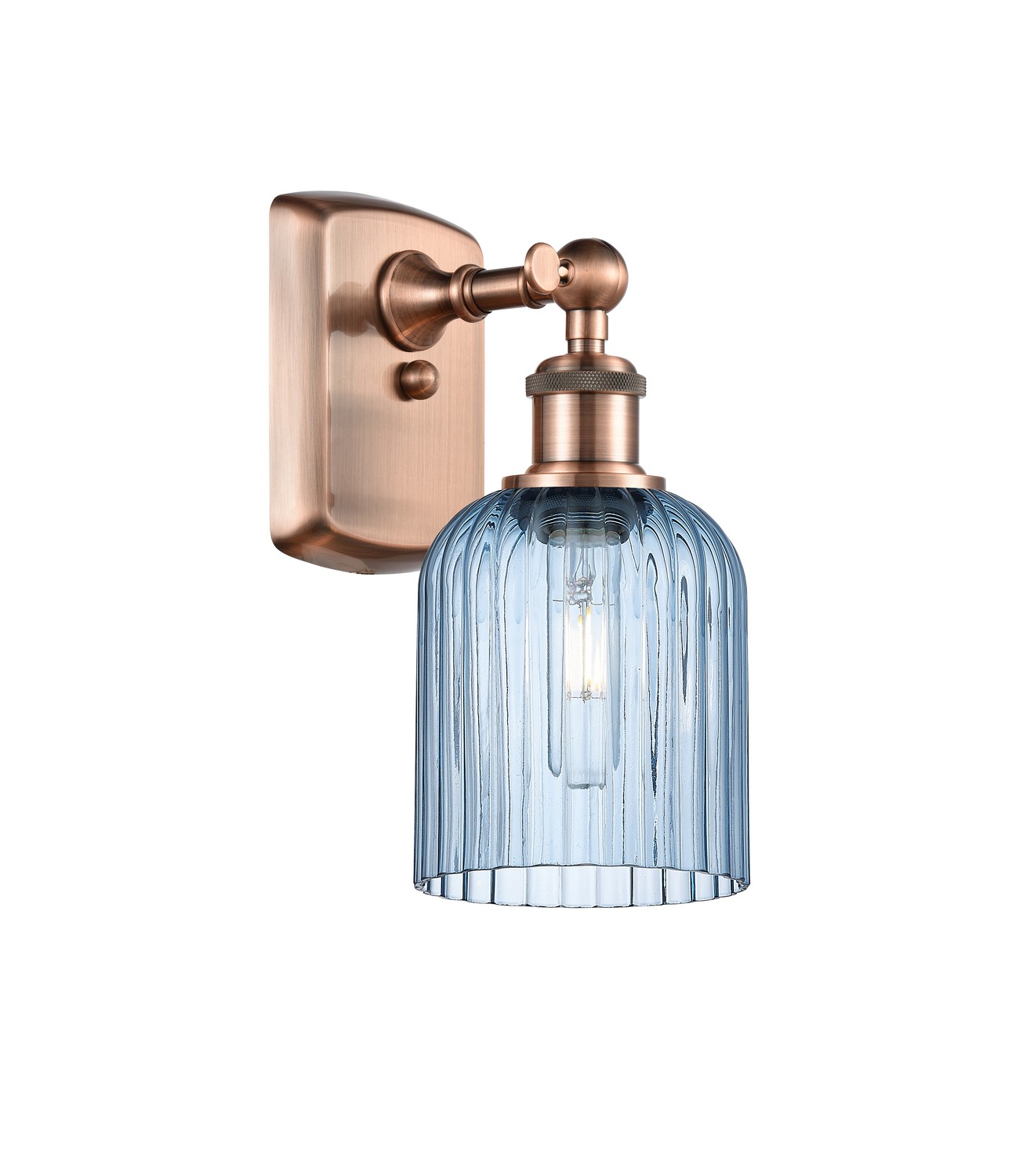 One Light Wall Sconce by Innovations - Ballston Collection, Antique Copper Finish - 516-1W-AC-G559-5BL
