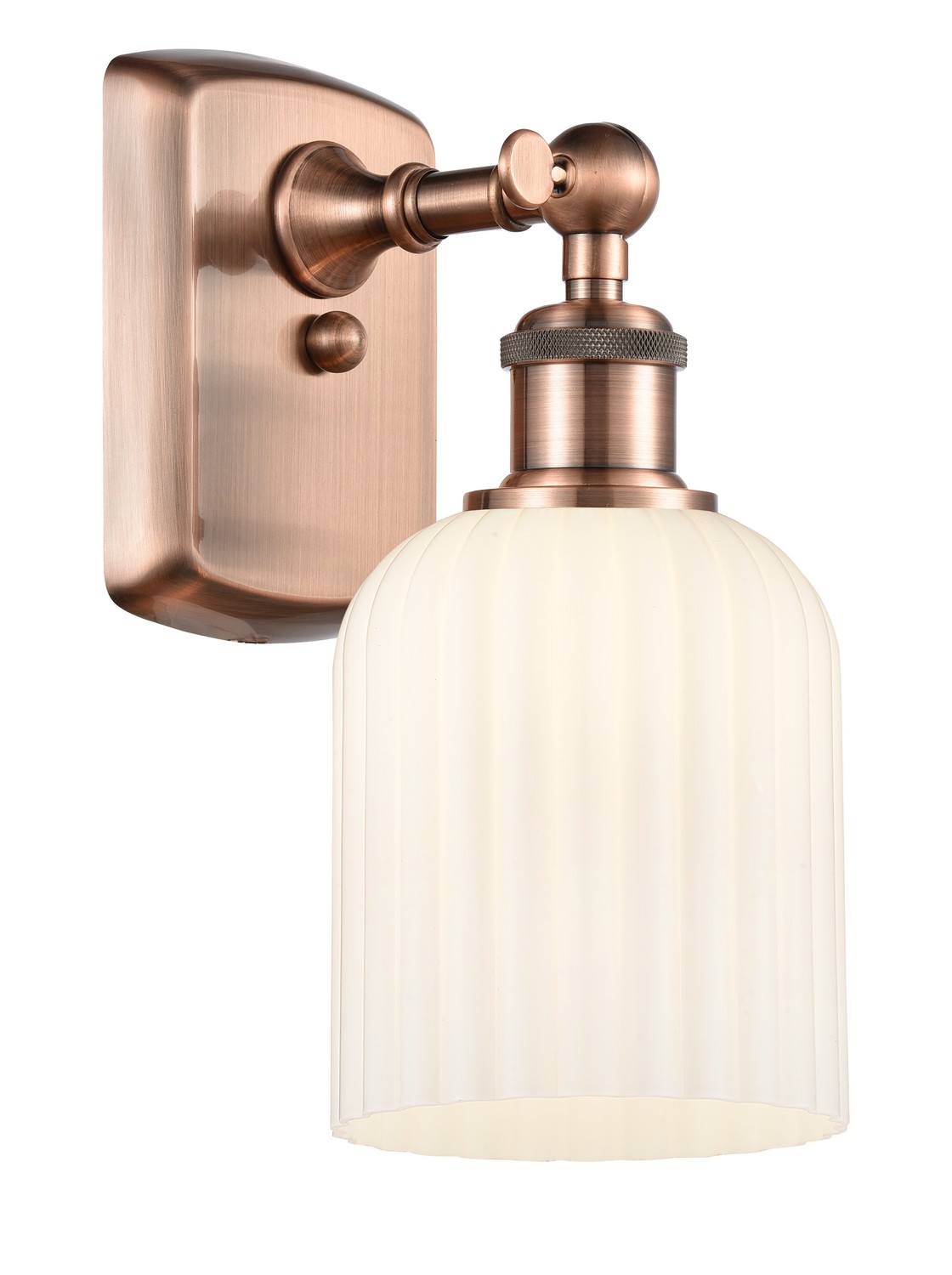 One Light Wall Sconce by Innovations - Ballston Collection, Antique Copper Finish - 516-1W-AC-G559-5GWH
