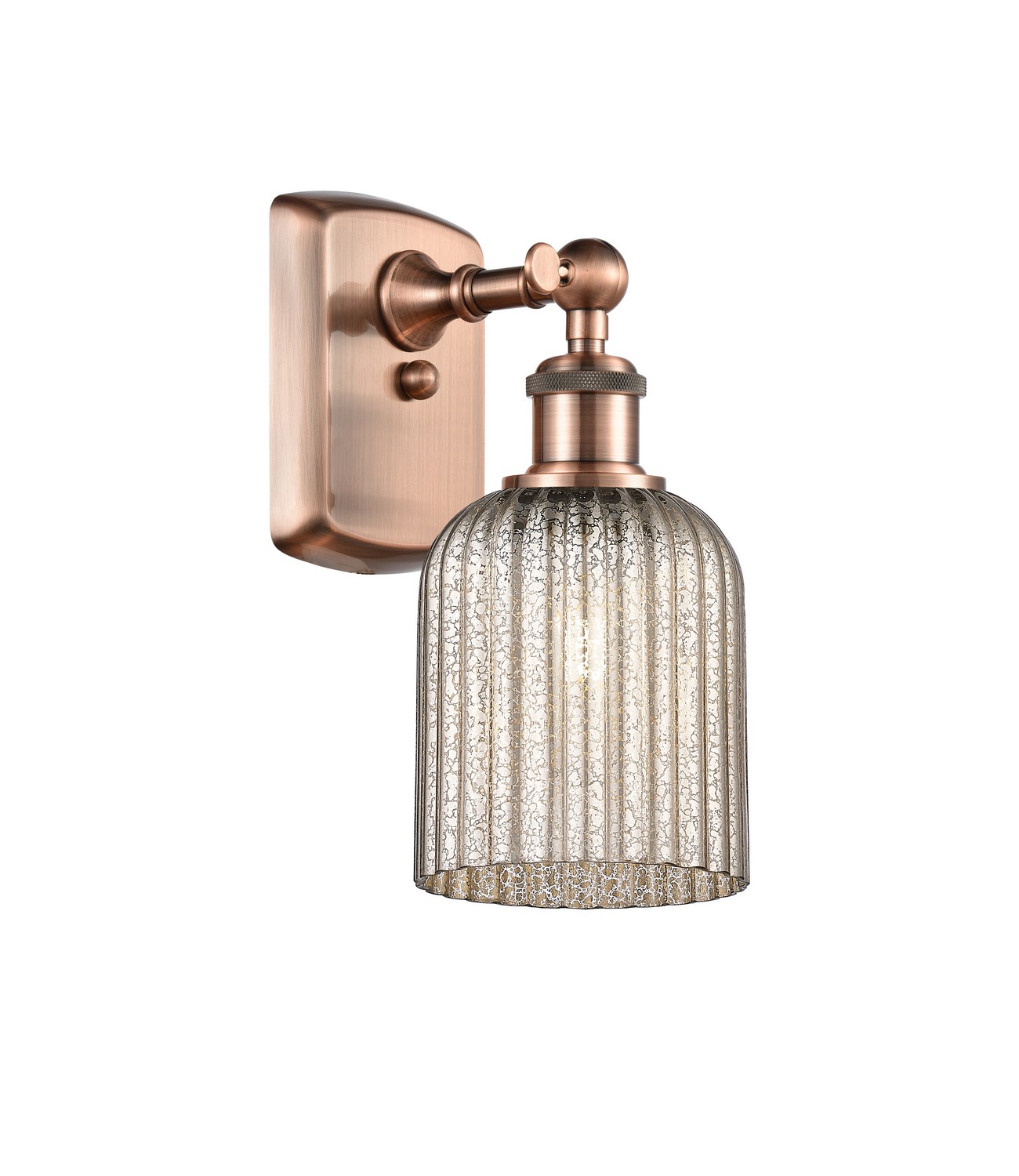 One Light Wall Sconce by Innovations - Ballston Collection, Antique Copper Finish - 516-1W-AC-G559-5ME