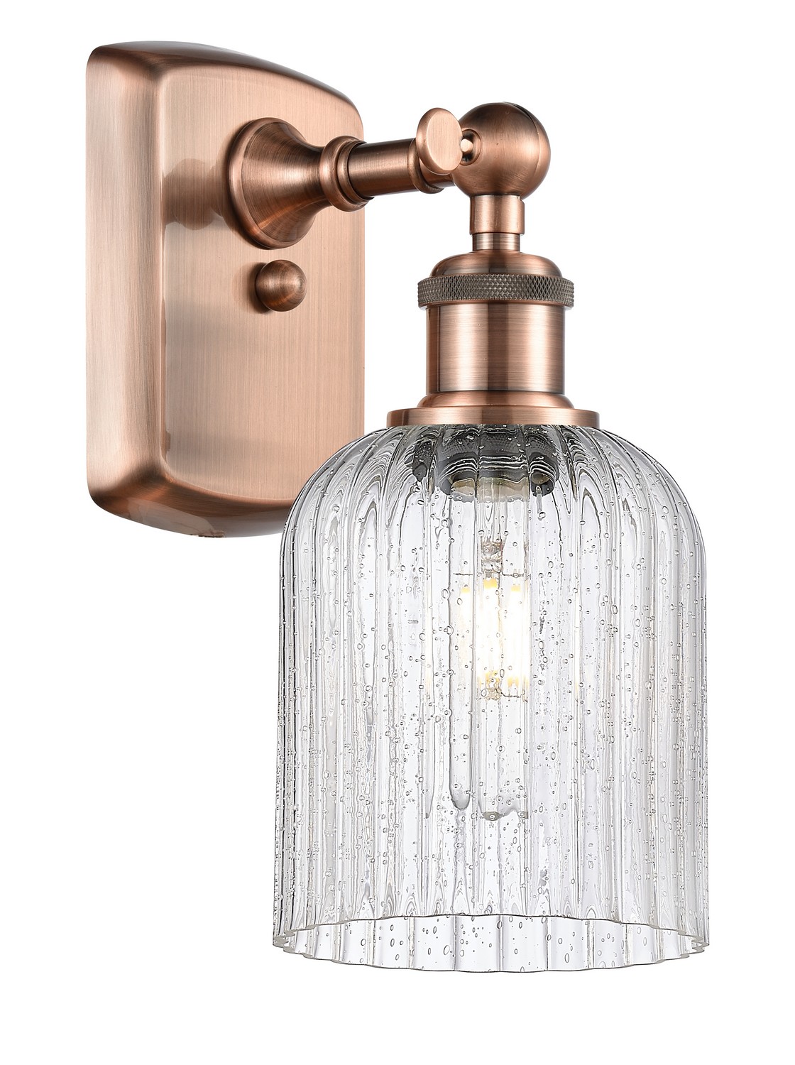One Light Wall Sconce by Innovations - Ballston Collection, Antique Copper Finish - 516-1W-AC-G559-5SDY