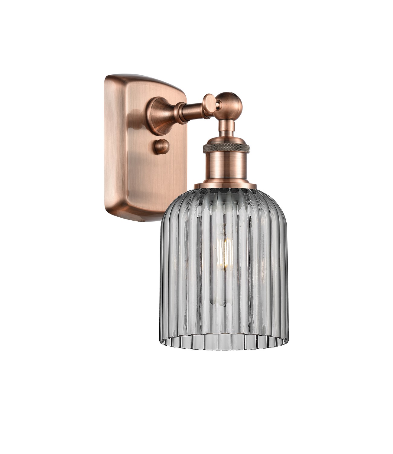 One Light Wall Sconce by Innovations - Ballston Collection, Antique Copper Finish - 516-1W-AC-G559-5SM