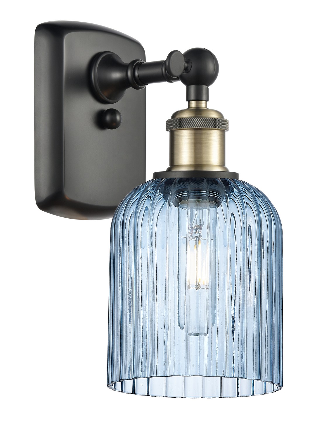 One Light Wall Sconce by Innovations - Ballston Collection, Black Antique Brass Finish - 516-1W-BAB-G559-5BL