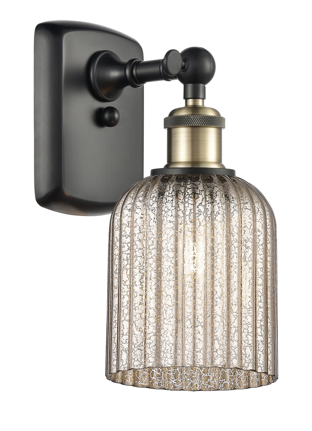 One Light Wall Sconce by Innovations - Ballston Collection, Black Antique Brass Finish - 516-1W-BAB-G559-5ME