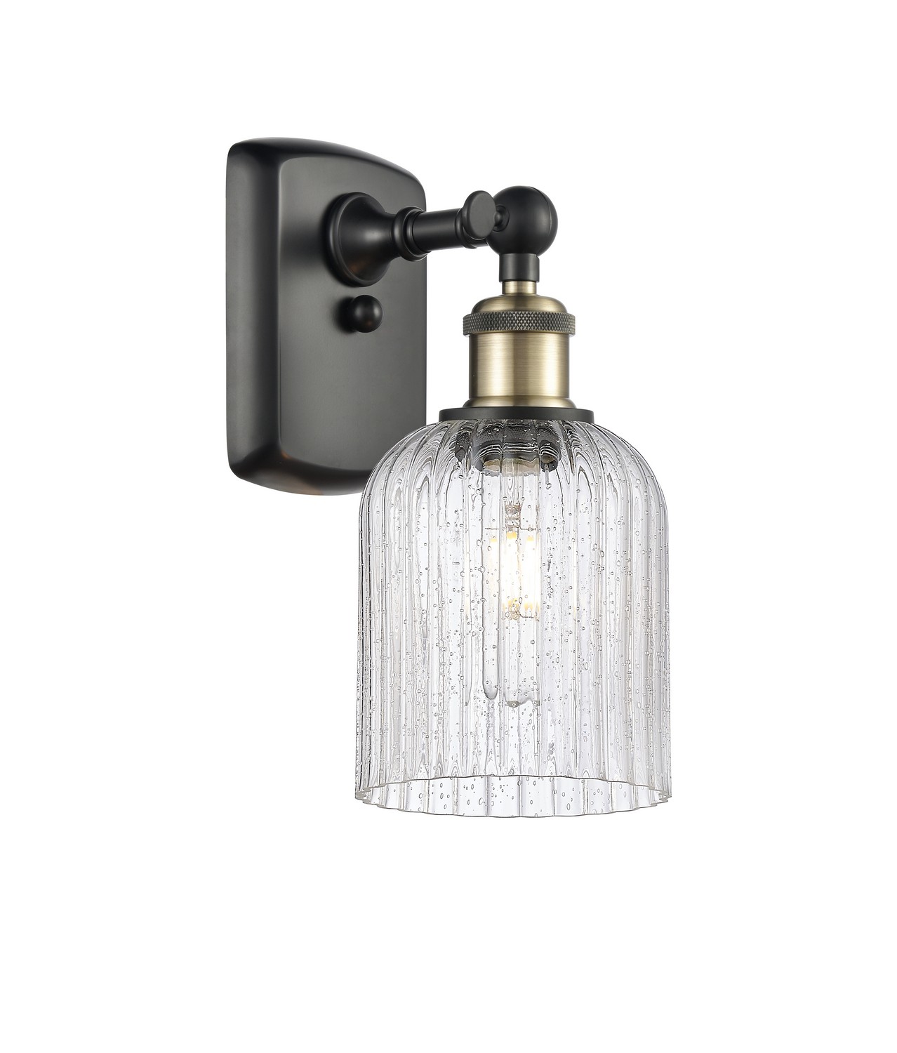 One Light Wall Sconce by Innovations - Ballston Collection, Black Antique Brass Finish - 516-1W-BAB-G559-5SDY