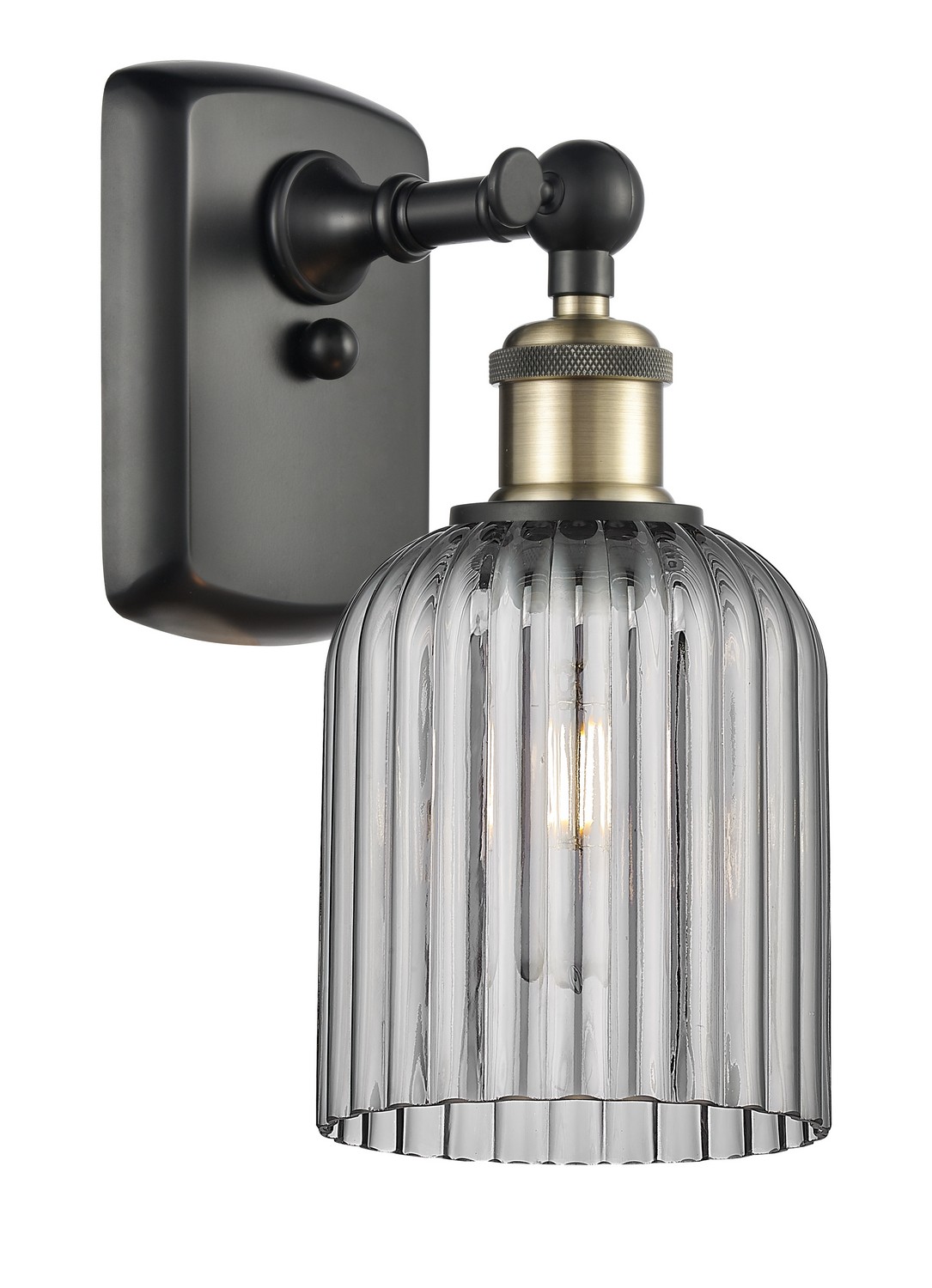 One Light Wall Sconce by Innovations - Ballston Collection, Black Antique Brass Finish - 516-1W-BAB-G559-5SM