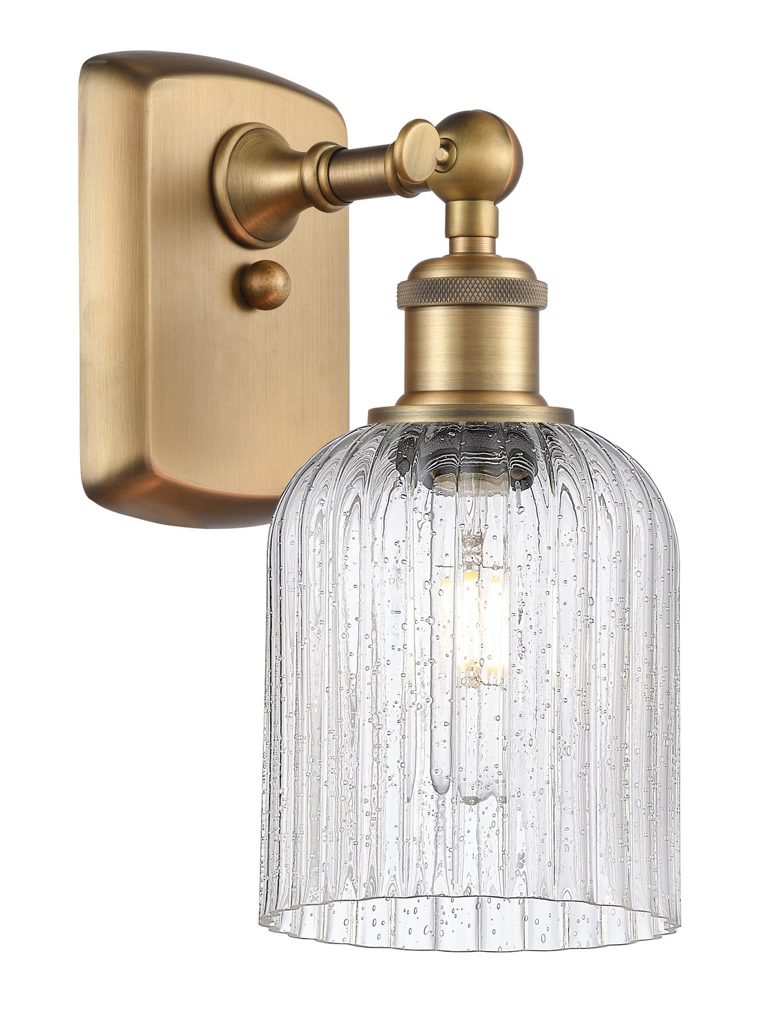 One Light Wall Sconce by Innovations - Ballston Collection, Brushed Brass Finish - 516-1W-BB-G559-5SDY