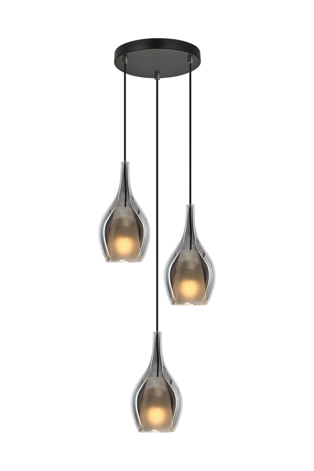 Matteo Lighting C37503MBSM Jericho 3 Light 13.75 inch Matte Black Pendant Ceiling Light