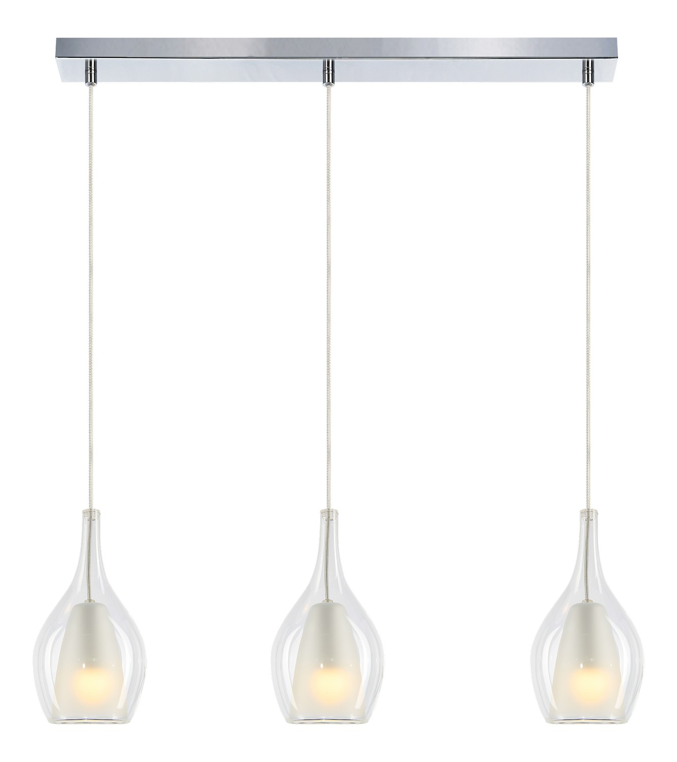 Matteo Lighting C37513CHCL Jericho 3 Light 5.88 inch Chrome Pendant Ceiling Light