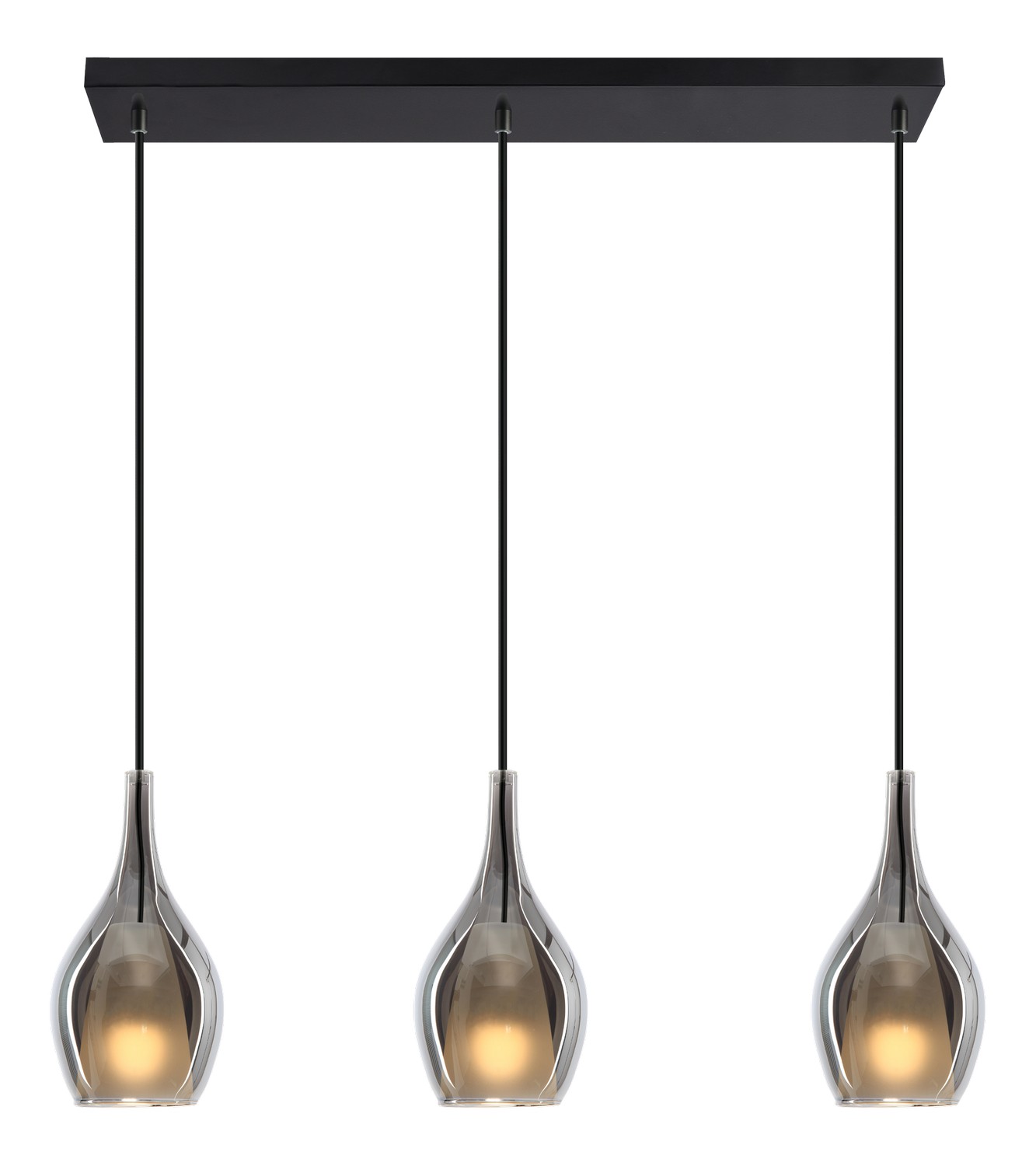 Matteo Lighting C37513MBSM Jericho 3 Light 5.88 inch Matte Black Pendant Ceiling Light