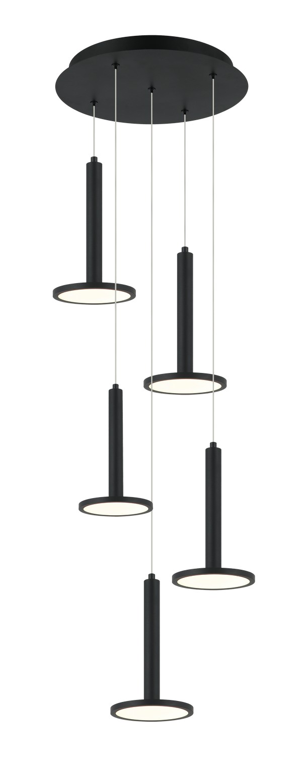 Matteo Lighting C37705MB Extraterrestrial LED 15.75 inch Matte Black Pendant Ceiling Light