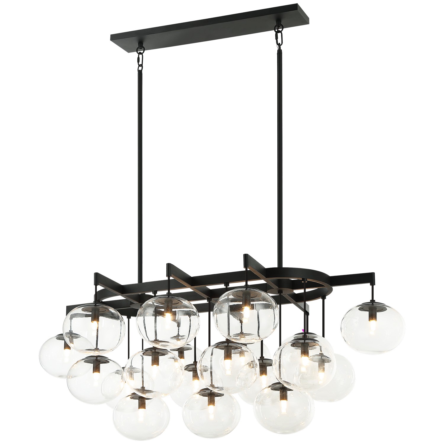 Matteo Lighting C38119MB Bulbus LED 30 inch Matte Black Pendant Ceiling Light