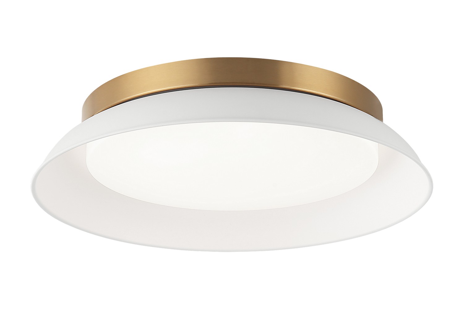 Matteo Lighting M12515MWAG Finley LED 15 inch Matte White and Aged Gold Brass Wall Sconce Wall Light