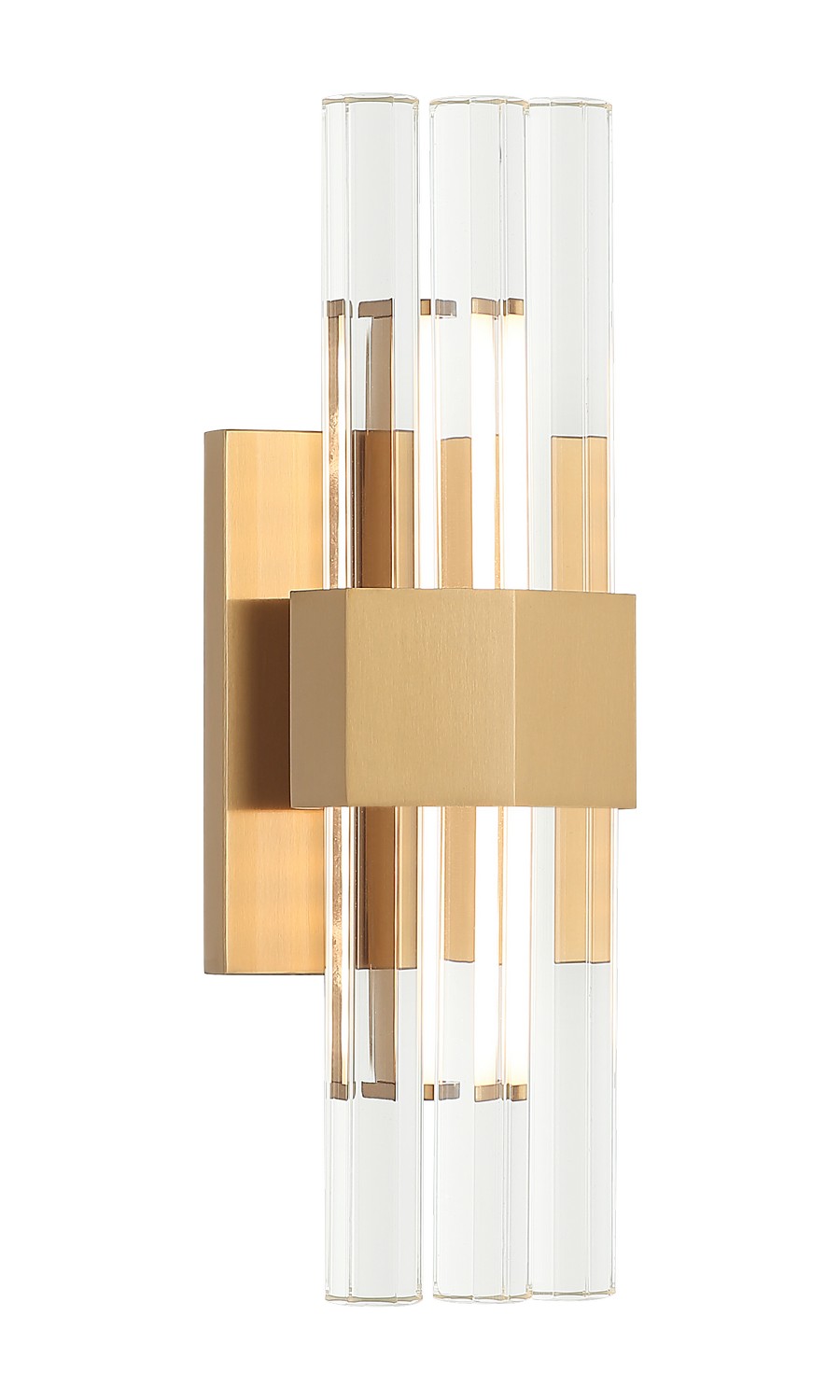 Matteo Lighting S06913AG Krustallos LED 4.5 inch Aged Gold Brass Wall Sconce Wall Light