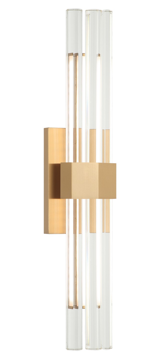 Matteo Lighting S06924AG Krustallos LED 4.5 inch Aged Gold Brass Wall Sconce Wall Light