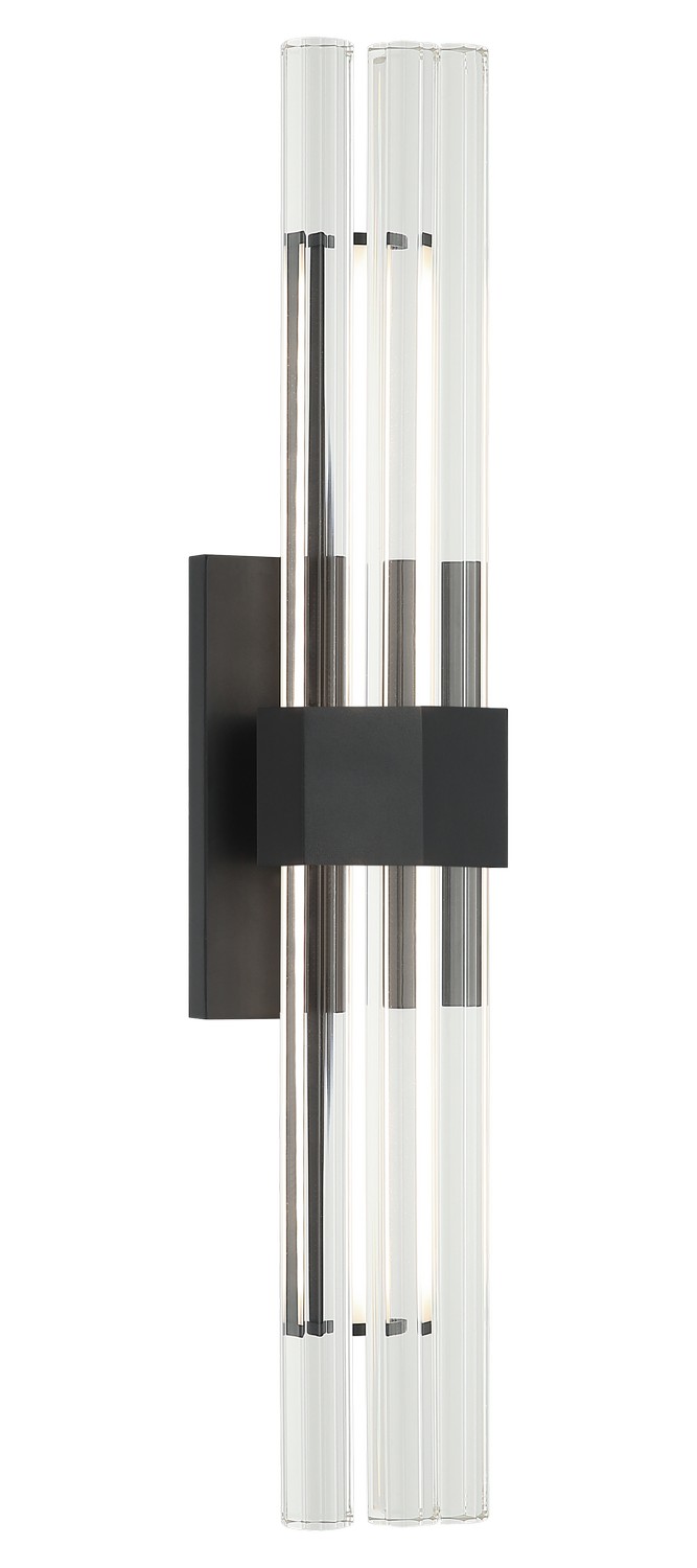 Matteo Lighting S06924MB Krustallos LED 4.5 inch Matte Black Wall Sconce Wall Light