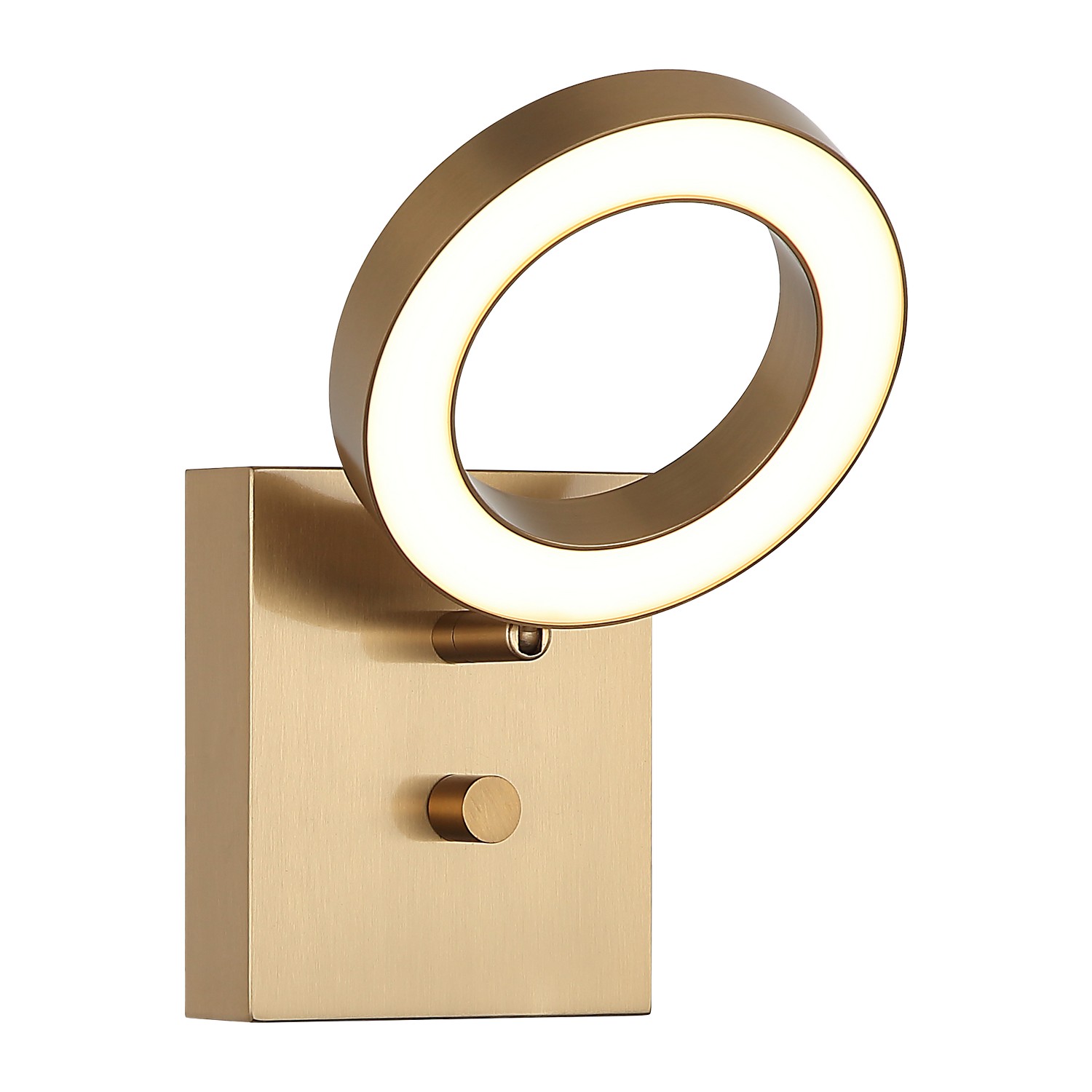 Matteo Lighting S12801AG Realm LED 5.38 inch Aged Gold Brass Wall Sconce Wall Light
