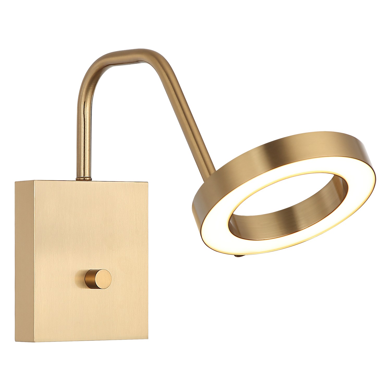Matteo Lighting S12811AG Realm LED 5.38 inch Aged Gold Brass Wall Sconce Wall Light