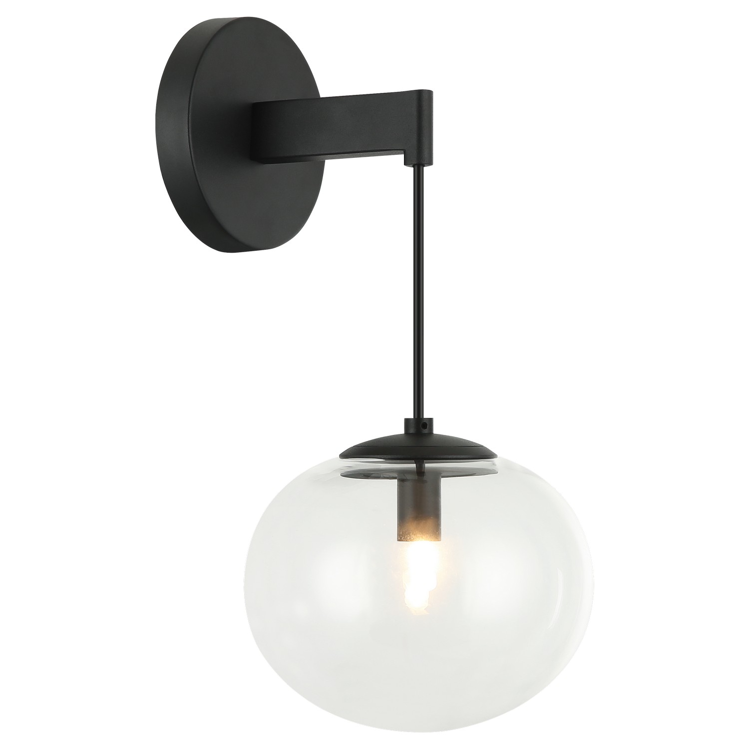 Matteo Lighting W38101MB Bulbus LED 6.88 inch Matte Black Wall Sconce Wall Light