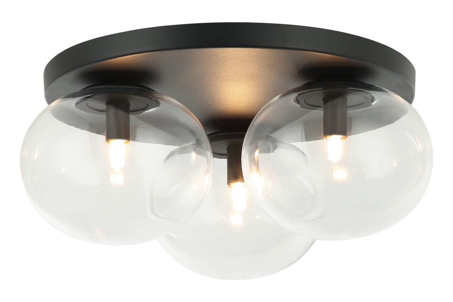 Matteo Lighting X38103MB Bulbus LED 15.88 inch Matte Black Flush Mount Ceiling Light