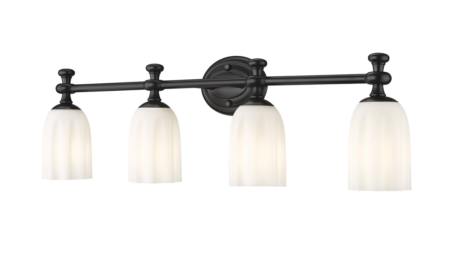 Four Light Vanity by Z-Lite - Orion Collection, Matte Black Finish - 1102-4V-MB