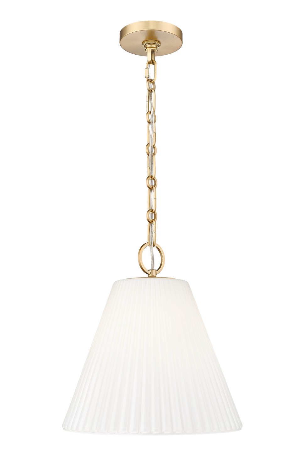 One Light Pendant by Z-Lite - Alaric Collection, Modern Gold Finish - 3042P14-MGLD