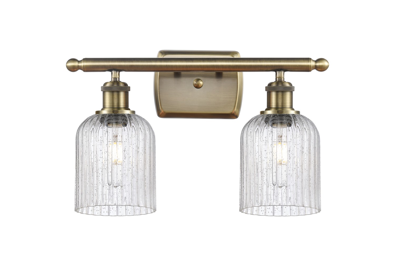 Two Light Bath Vanity by Innovations - Ballston Collection, Antique Brass Finish - 516-2W-AB-G559-5SDY