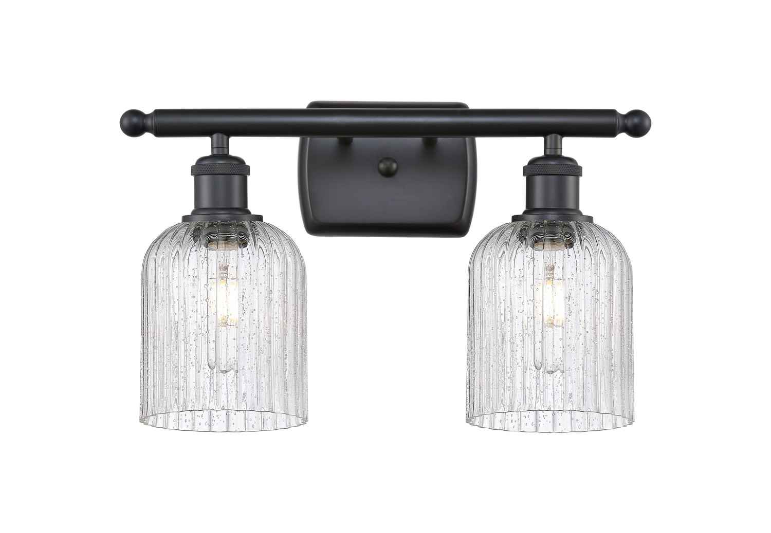 Two Light Bath Vanity by Innovations - Ballston Collection, Matte Black Finish - 516-2W-BK-G559-5SDY