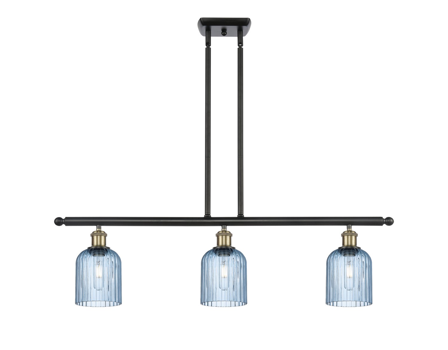 Three Light Island Pendant by Innovations - Ballston Collection, Black Antique Brass Finish - 516-3I-BAB-G559-5BL