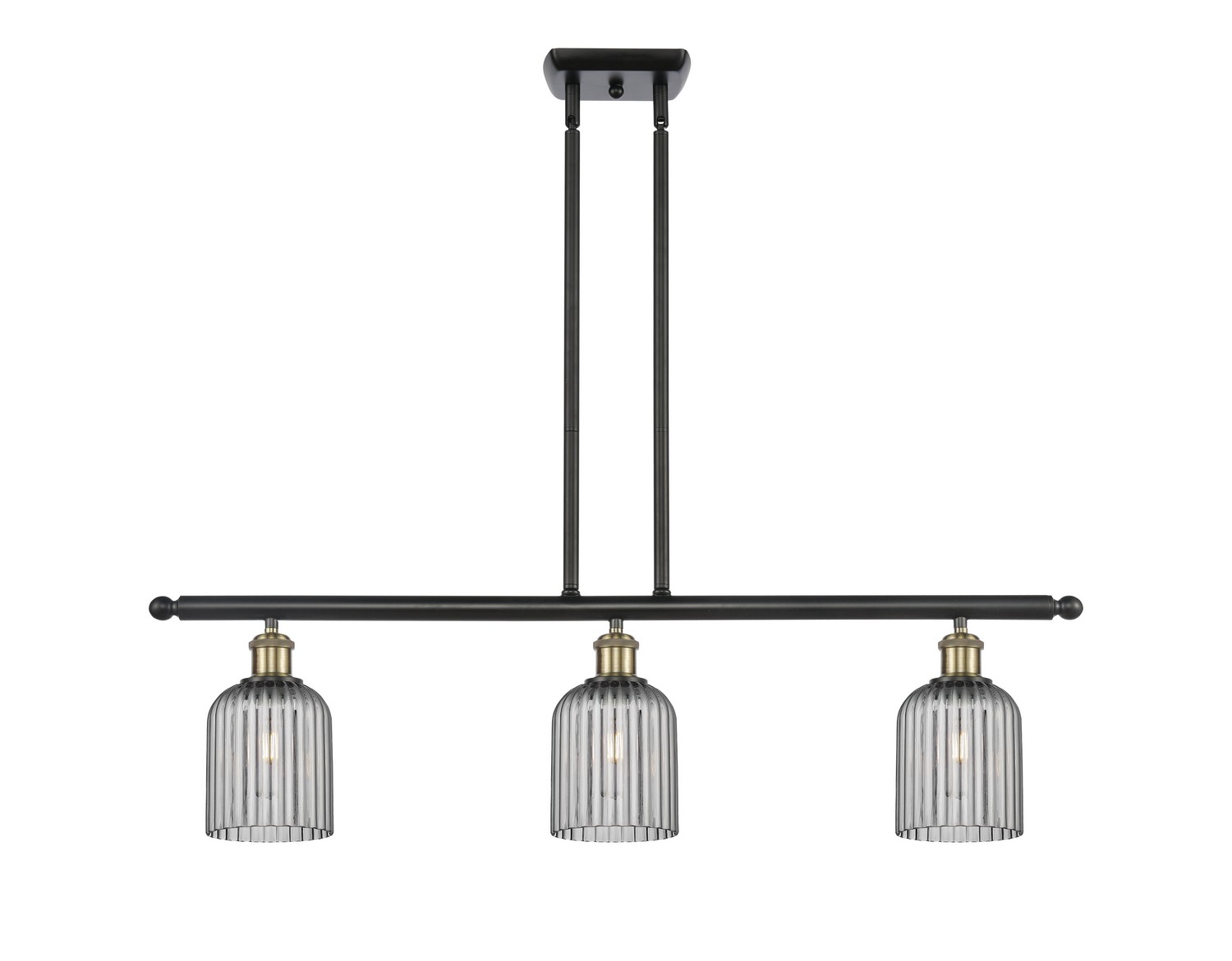 Three Light Island Pendant by Innovations - Ballston Collection, Black Antique Brass Finish - 516-3I-BAB-G559-5SM