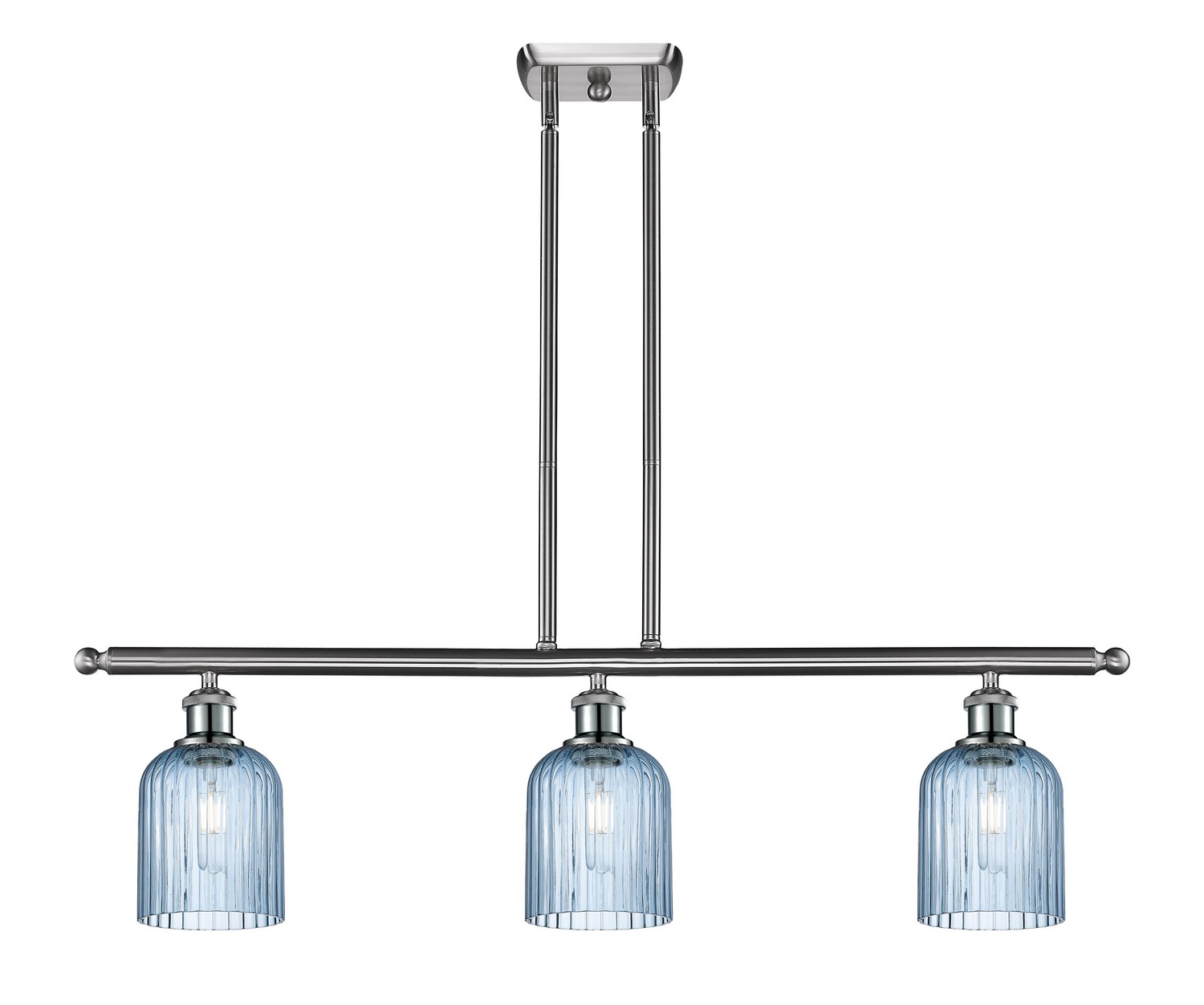 Three Light Island Pendant by Innovations - Ballston Collection, Brushed Satin Nickel Finish - 516-3I-SN-G559-5BL