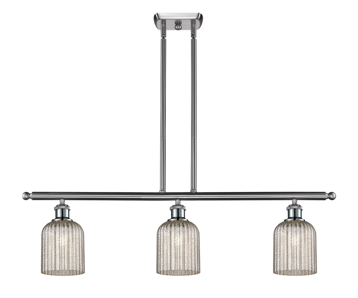 Three Light Island Pendant by Innovations - Ballston Collection, Brushed Satin Nickel Finish - 516-3I-SN-G559-5ME